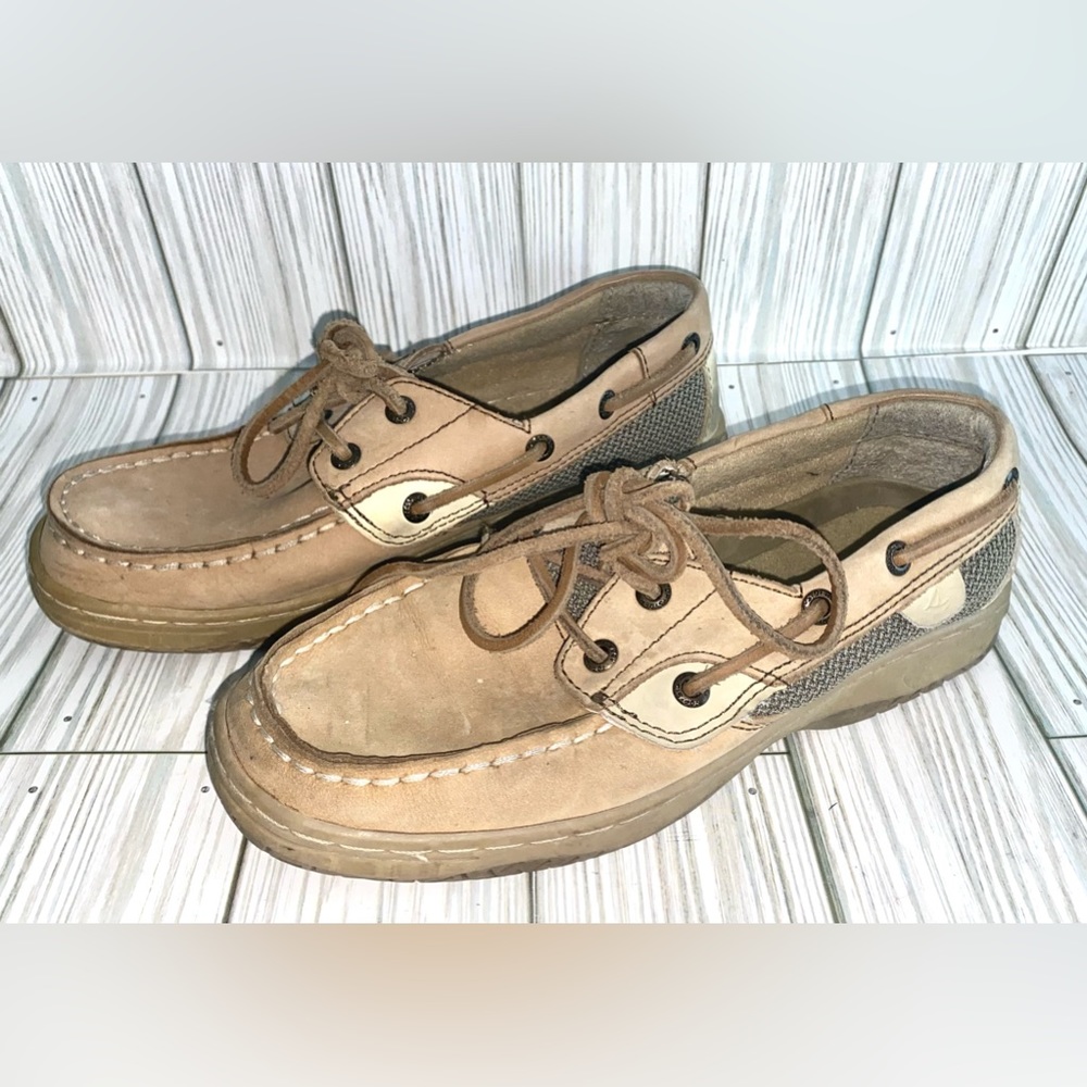 Kids Sperry Top Siders Boat Shoes Size 2.5 - Picture 3 of 9